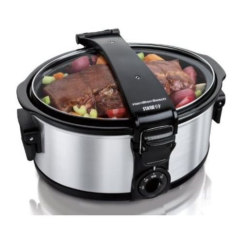  [아마존베스트]Hamilton Beach 33461 Stay or Go 6-Quart Portable Slow Cooker