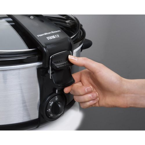  [아마존베스트]Hamilton Beach 33461 Stay or Go 6-Quart Portable Slow Cooker