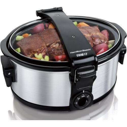  [아마존베스트]Hamilton Beach 33461 Stay or Go 6-Quart Portable Slow Cooker