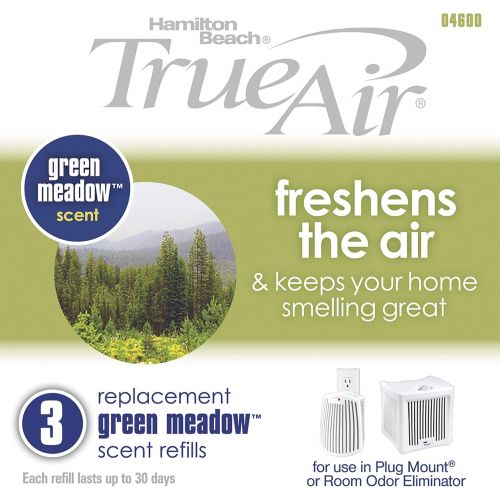  Hamilton Beach TrueAir Green Meadow Air Purifier Freshener Scent Refill, 3-Pack (04600)