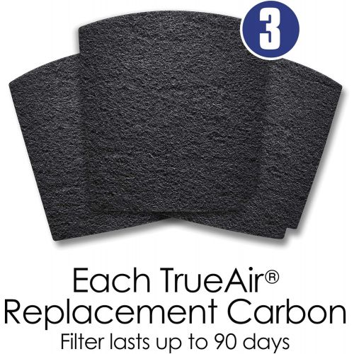  Hamilton Beach TrueAir Replacement Carbon Filter for Odor Eliminators, Common Household-Trash, Pet, Smoke and Bathroom, 3-Pack (04230G)