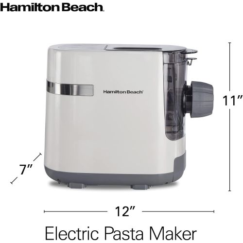  Hamilton Beach Electric Pasta and Noodle Maker, Automatic, 7 Different Shapes, White (86650)