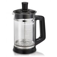 Visit the Hamilton Beach Store Hamilton Beach French Press with Frothing Attachment for Coffee, Hot Chocolate or Tea, 1 Liter, Glass (40400R)