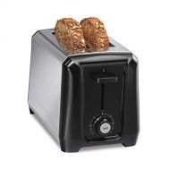 Hamilton Beach Stainless Steel 2 Slice Extra Wide Toaster with Shade Selector, Toast Boost, Slide-Out Crumb Tray, Auto-Shutoff and Cancel Button, Black (22671)