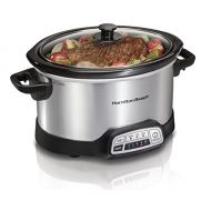 Hamilton Beach 4-Quart Programmable Slow Cooker With Dishwasher-Safe Crock and Lid, Silver (33443)
