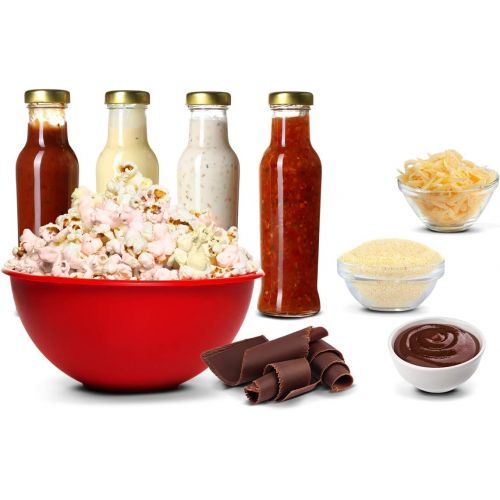  Hamilton Beach Electric Hot Oil Popcorn Popper, Healthy Snack Maker, 24 Cups, Red (73302)
