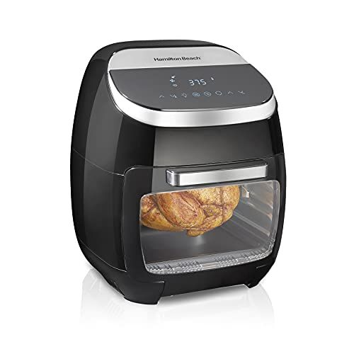  Hamilton Beach 11.6 QT Digital Air Fryer Oven with Rotisserie and Rotating Basket, 8 Pre-Set Functions including Dehydrator, Roaster & Toaster, 1700W, Black (35070)