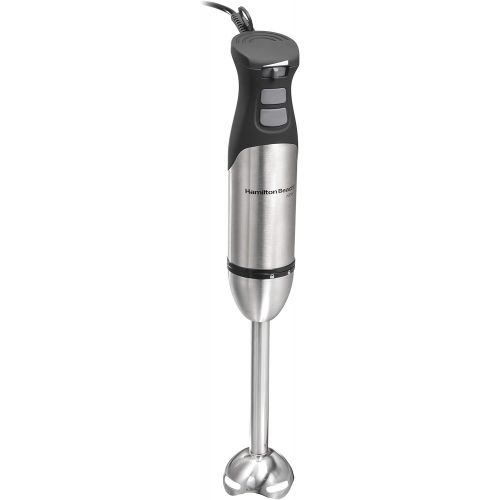  Hamilton Beach 4-in-1 Immersion Hand Blender with 7 Piece Wand, Whisk, Mixing Cup, Chopper System with Variable Speed + Turbo Boost Power, Stainless Steel (59766)