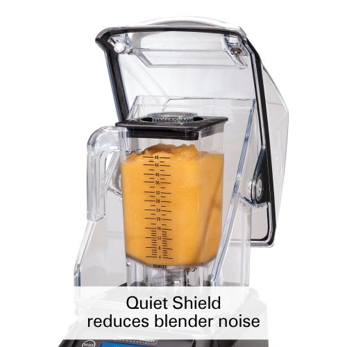  Hamilton Beach Commercial HBH755 The Eclipse Blender, 64 oz./2L, 3 hp, Quiet Blend Technology, 18.5 Height, 8.5 Width, 10.75 Length, Black