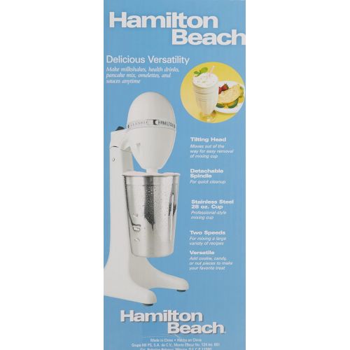  Hamilton Beach 727B Classic DrinkMaster Drink Mixer, White