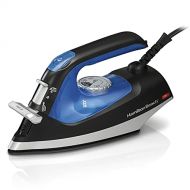 Hamilton Beach Iron 2-in-1 Handheld Iron & Garment Steamer for Clothes with Continuous Steam Nozzle, Nonstick Soleplate, 1200 Watts, Blue/Black (14525)