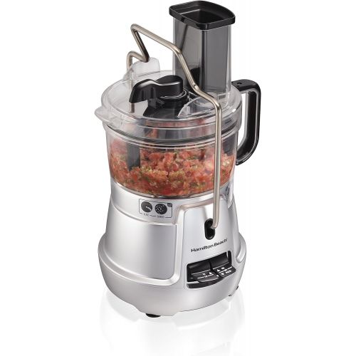  Hamilton Beach Stack & Snap 8-Cup Food Processor & Vegetable Chopper with Adjustable Slicing Blade, Built-in Bowl Scraper & Storage Case, Silver (70820)