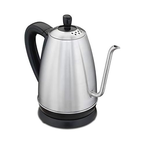  Hamilton Beach Gooseneck Pour Over Electric Tea Kettle, Water Boiler & Heater, 1.2 L, Cordless, Auto-Shutoff & Boil-Dry Protection, Stainless Steel (40899)