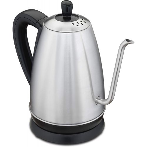  Hamilton Beach Gooseneck Pour Over Electric Tea Kettle, Water Boiler & Heater, 1.2 L, Cordless, Auto-Shutoff & Boil-Dry Protection, Stainless Steel (40899)