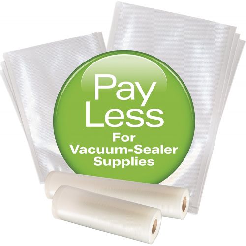  Hamilton Beach Vacuum Sealer, (3-Pack) 11 in x 16 ft Rolls for NutriFresh, FoodSaver & Other Heat-Seal Systems (78321)