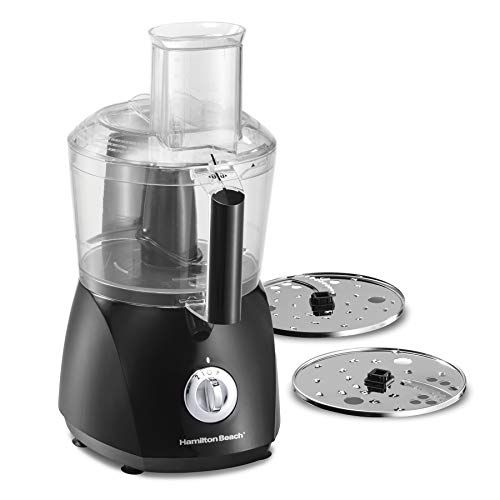  Hamilton Beach ChefPrep 10-Cup Food Processor & Vegetable Chopper with 6 Functions to Chop, Puree, Shred, Slice and Crinkle Cut, Black (70670)