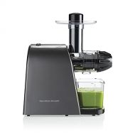 Hamilton Beach Masticating Juicer Machine, Slow and Quiet Action, Cold Pressed Fruits & Vegetables, BPA Free, Easy Clean (67951), 150 Watts, Silver