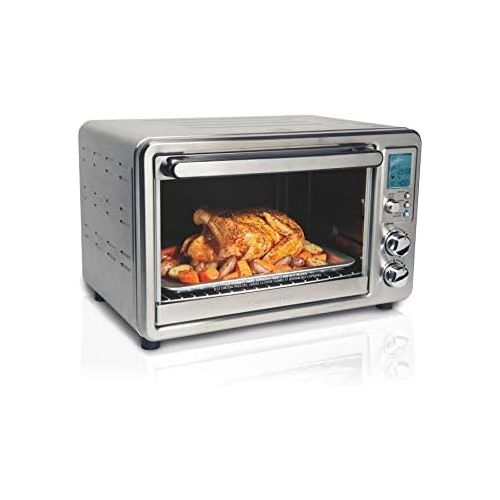  Hamilton Beach Digital Convection Countertop Toaster Oven with Rotisserie, Large 6-Slice, Stainless Steel (31190C)