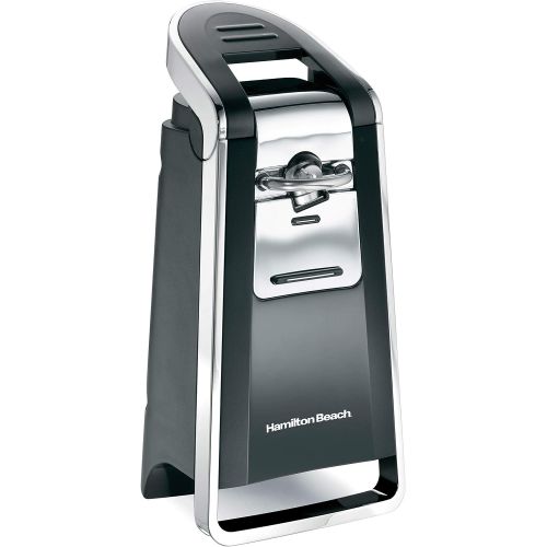  Hamilton Beach (76606ZA) Smooth Touch Electric Automatic Can Opener with Easy Push Down Lever, Opens All Standard-Size and Pop-Top Cans,Extra Tall, Black and Chrome