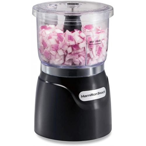  Hamilton Beach Mini 3-Cup Food Processor & Vegetable Chopper, 350 Watts, for Dicing, Mincing, and Puree, Black (72850)