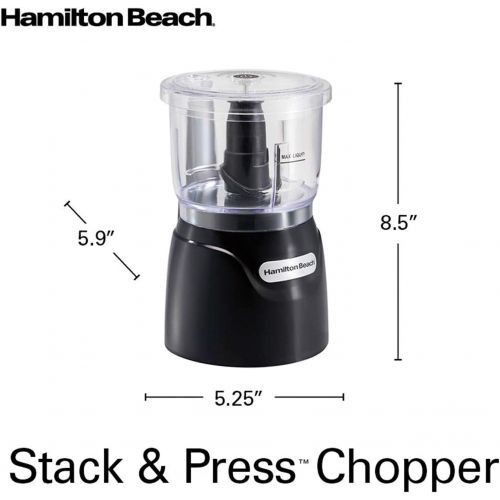  Hamilton Beach Mini 3-Cup Food Processor & Vegetable Chopper, 350 Watts, for Dicing, Mincing, and Puree, Black (72850)