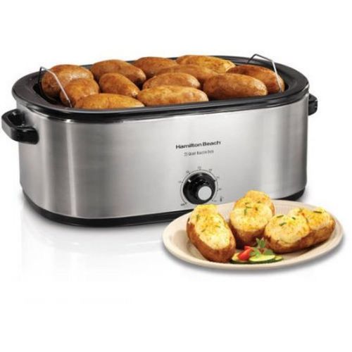  Hamilton Beach 28 lb 22-Quart Roaster Oven with Self-Basting Lid (Stainless Steel)