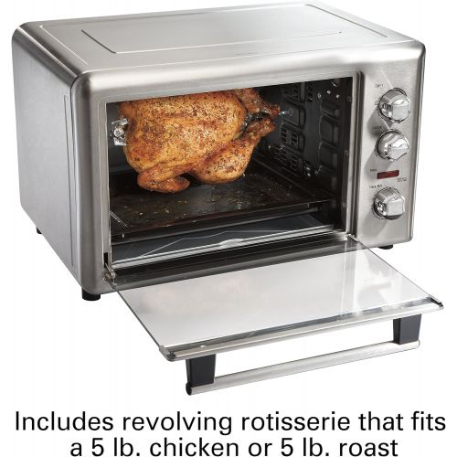  Hamilton Beach Countertop Rotisserie Convection Toaster Oven, Extra-Large, Stainless Steel (31103DA)