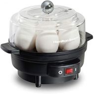 Hamilton Beach Electric Egg Cooker and Poacher for Soft, Hard Boiled or Poached with Ready Timer, Holds 7, Black (25500)