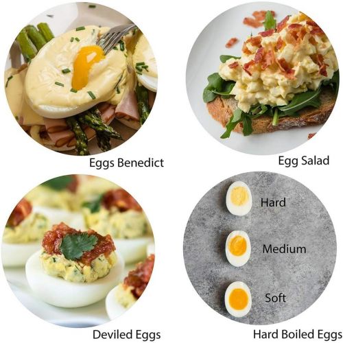  Hamilton Beach Electric Egg Cooker and Poacher for Soft, Hard Boiled or Poached with Ready Timer, Holds 7, Black (25500)