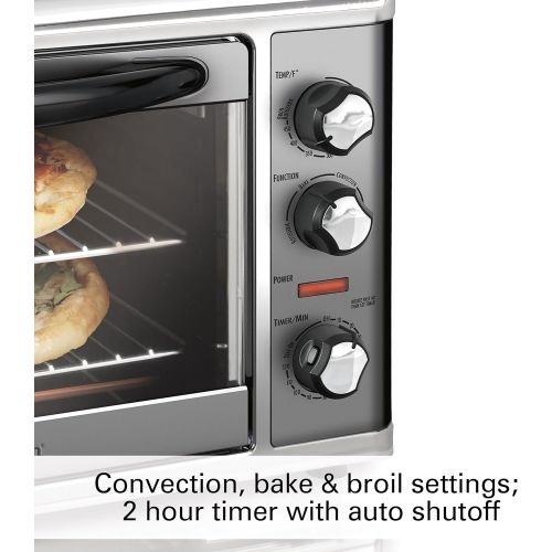  Hamilton Beach Countertop Rotisserie Convection Toaster Oven, Large, Stainless Steel (31107D)