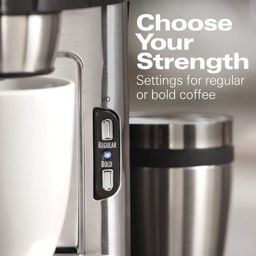  Hamilton Beach Scoop Single Serve Coffee Maker, Fast Brewing, Stainless Steel (49981A)