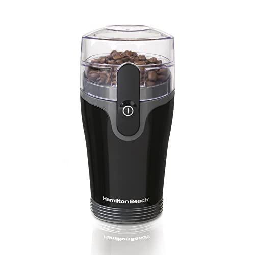  Hamilton Beach Fresh Grind Electric Coffee Grinder for Beans, Spices and More, Stainless Steel Blades, Removable Chamber, Makes up to 12 Cups, Black