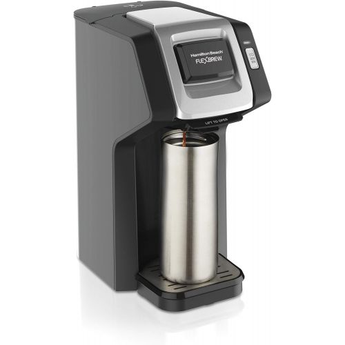  Hamilton Beach 49974 FlexBrew Single-Serve Coffee Maker Compatible with Pod Packs and Grounds, Black