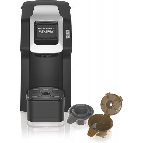  Hamilton Beach 49974 FlexBrew Single-Serve Coffee Maker Compatible with Pod Packs and Grounds, Black