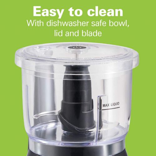  Hamilton Beach Mini 3-Cup Food Processor & Vegetable Chopper, 350 Watts, for Dicing, Mincing, and Puree, Black (72850)