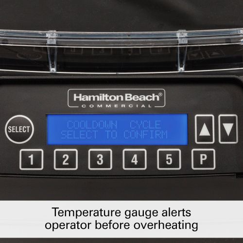  Hamilton Beach Commercial HBH755 The Eclipse Blender, 64 oz./2L, 3 hp, Quiet Blend Technology, 18.5 Height, 8.5 Width, 10.75 Length, Black
