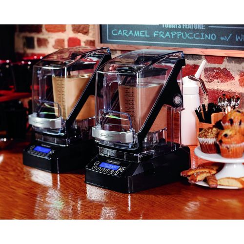  Hamilton Beach Commercial HBH755 The Eclipse Blender, 64 oz./2L, 3 hp, Quiet Blend Technology, 18.5 Height, 8.5 Width, 10.75 Length, Black