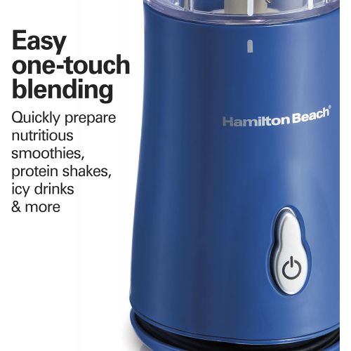  Hamilton Beach Personal Smoothie Blender With 14 Oz Travel Cup And Lid, Blue 51132