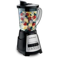 Hamilton Beach 58148A Blender to Puree - Crush Ice - and Make Shakes and Smoothies - 40 Oz Glass Jar - 12 Functions - Black and Stainless,8.66 x 6.5 x 14.69 inches