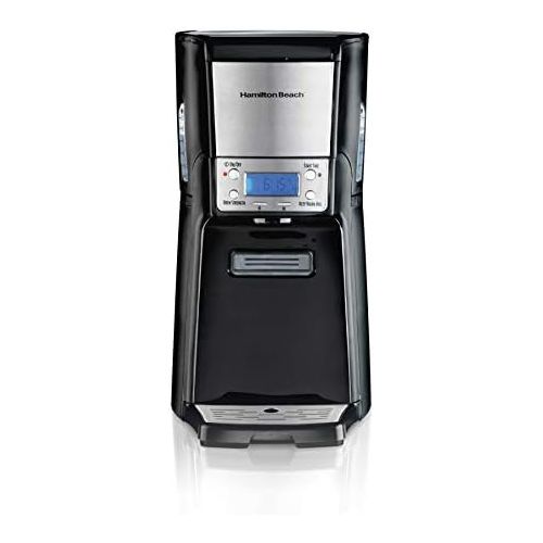  Hamilton Beach Brewstation Dispensing Coffee Maker with 12 Cup Internal Brew Pot, Water Reservoir, Black with Chrome