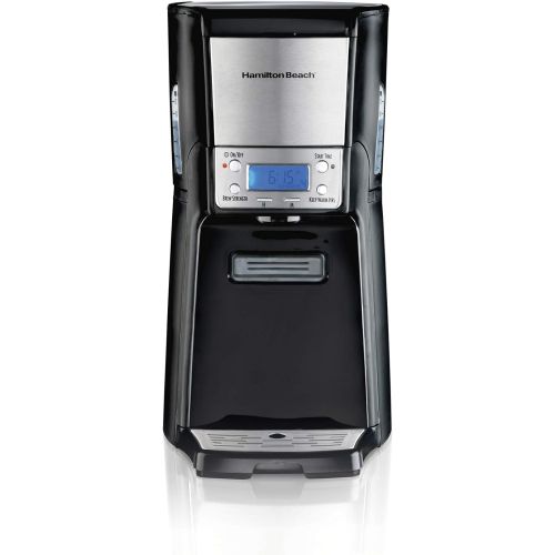  Hamilton Beach Brewstation Dispensing Coffee Maker with 12 Cup Internal Brew Pot, Water Reservoir, Black with Chrome