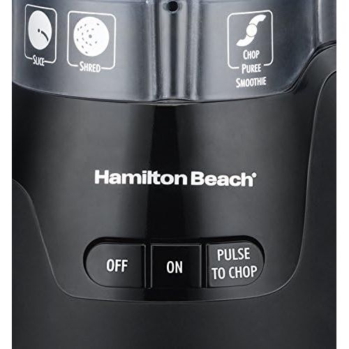  Hamilton Beach Stack & Snap 4-Cup Mini Food Processor & Vegetable Chopper, 250 Watts, for Slicing, Shredding, and Puree, Black (70510)