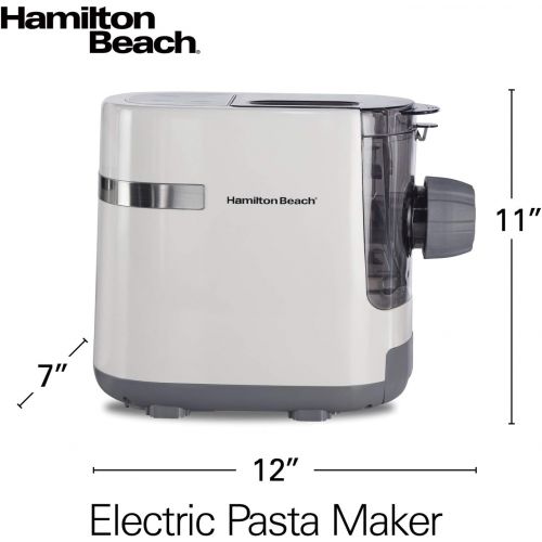  Hamilton Beach Electric Pasta and Noodle Maker, Automatic, 7 Different Shapes, White (86650)