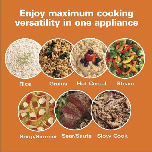  Hamilton Beach Digital Programmable Rice and Slow Cooker & Food Steamer, 20 Cups Cooked (10 Cups Uncooked), 14 Pre-Programmed Settings for Sear Saute, Hot Cereal, Soup, Nonstick Po