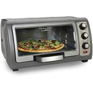 Hamilton Beach Countertop Toaster Oven, Easy Reach With Roll-Top Door, 6-Slice, Convection (31123D), Silver