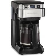 Hamilton Beach Programmable Coffee Maker, 12 Cups, Front Access Easy Fill, Pause & Serve, 3 Brewing Options, Black (46310)