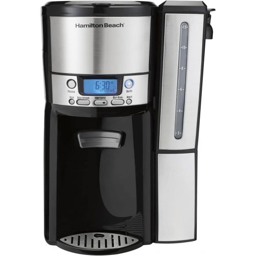  Hamilton Beach Brewstation Dispensing Coffee Maker with 12 Cup Internal Brew Pot, Removable Reservoir, Black & Stainless Steel