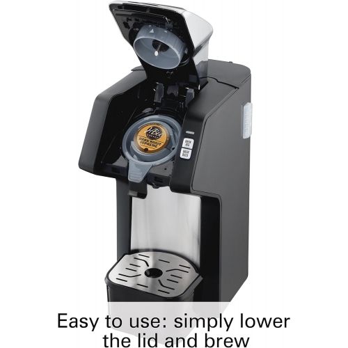  Hamilton Beach 49979 FlexBrew Single-Serve Coffee Maker Compatible with Pod Packs and Grounds, Black & Chrome
