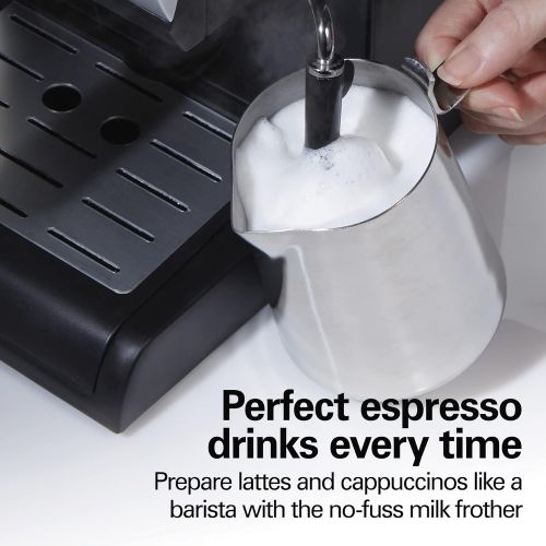  Hamilton Beach Espresso Machine with Steamer - Cappuccino, Mocha, & Latte Maker (40715)
