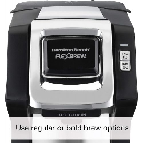  Hamilton Beach (49979) Single Serve Coffee Maker, Compatible withpod Packs and Ground Coffee, Flexbrew with Adjustable Brew Strength, Black: Kitchen & Dining